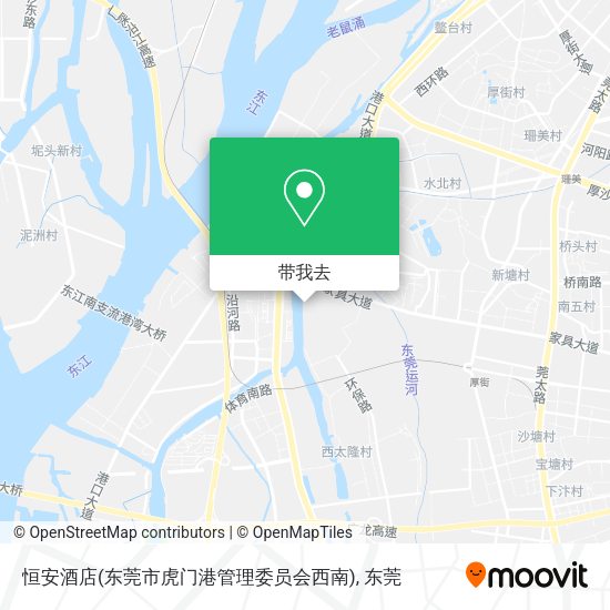 恒安酒店(东莞市虎门港管理委员会西南)地图