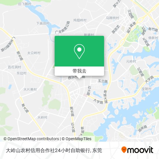 大岭山农村信用合作社24小时自助银行地图