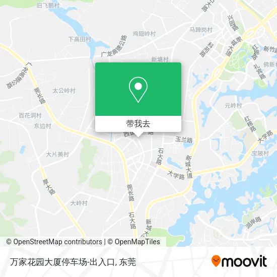 万家花园大厦停车场-出入口地图