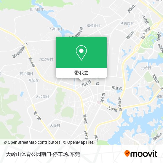 大岭山体育公园南门-停车场地图