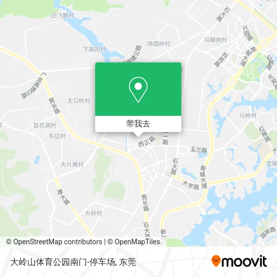 大岭山体育公园南门-停车场地图