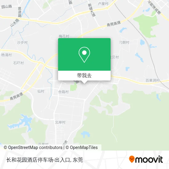 长和花园酒店停车场-出入口地图