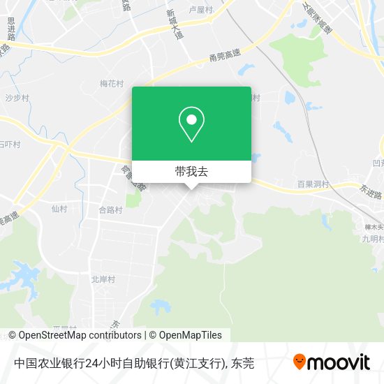 中国农业银行24小时自助银行(黄江支行)地图