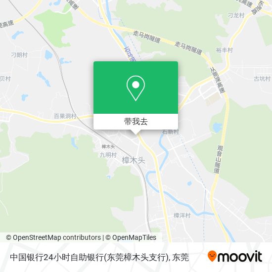 中国银行24小时自助银行(东莞樟木头支行)地图