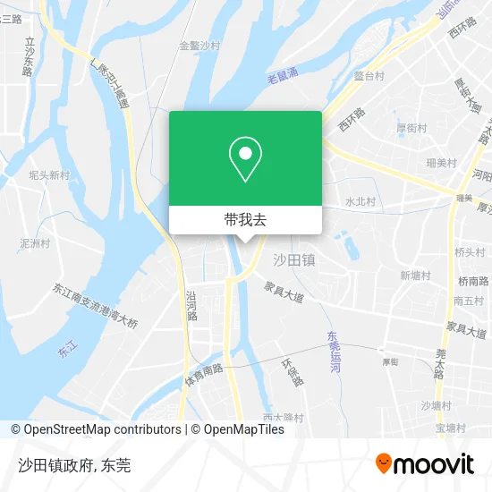 沙田镇政府地图