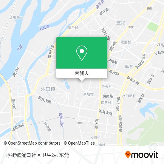厚街镇涌口社区卫生站地图