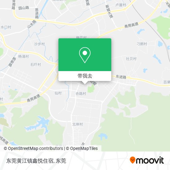 东莞黄江镇鑫悦住宿地图