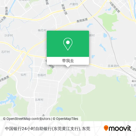 中国银行24小时自助银行(东莞黄江支行)地图