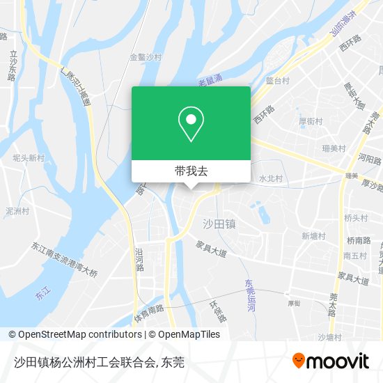 沙田镇杨公洲村工会联合会地图
