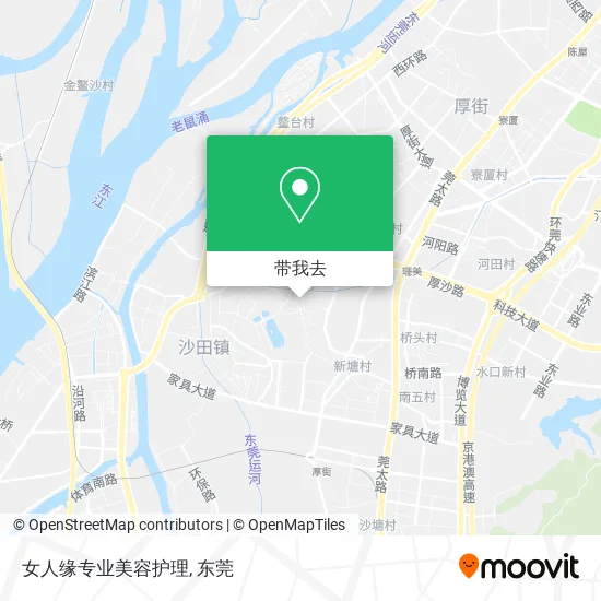 女人缘专业美容护理地图