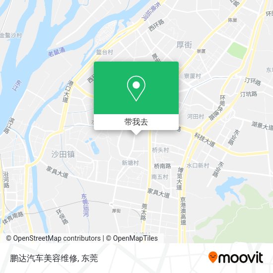 鹏达汽车美容维修地图