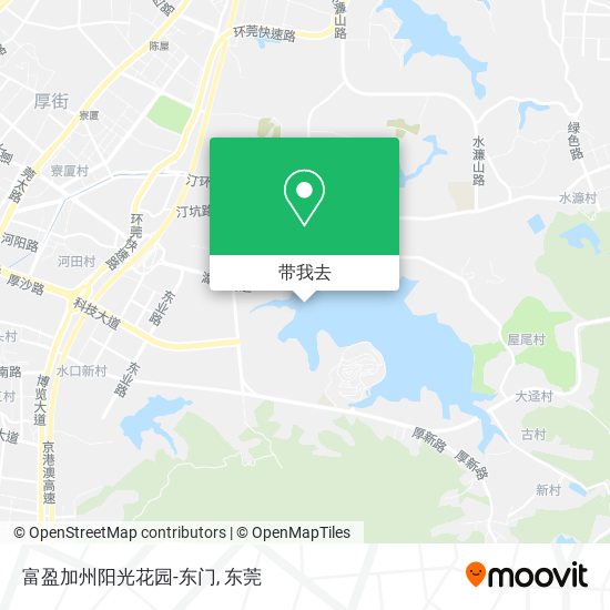 富盈加州阳光花园-东门地图