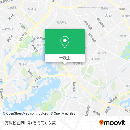 万科松山湖1号(溪湾门)地图
