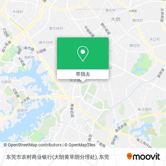 东莞市农村商业银行(大朗黄草朗分理处)地图