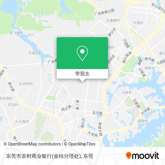 东莞市农村商业银行(金桔分理处)地图