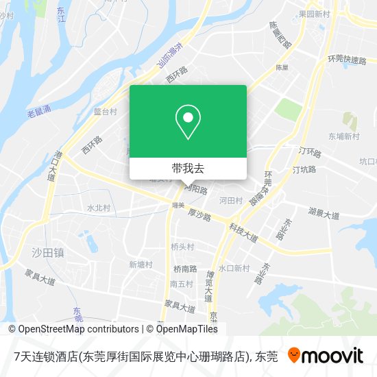 7天连锁酒店(东莞厚街国际展览中心珊瑚路店)地图
