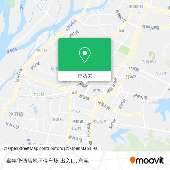 嘉年华酒店地下停车场-出入口地图