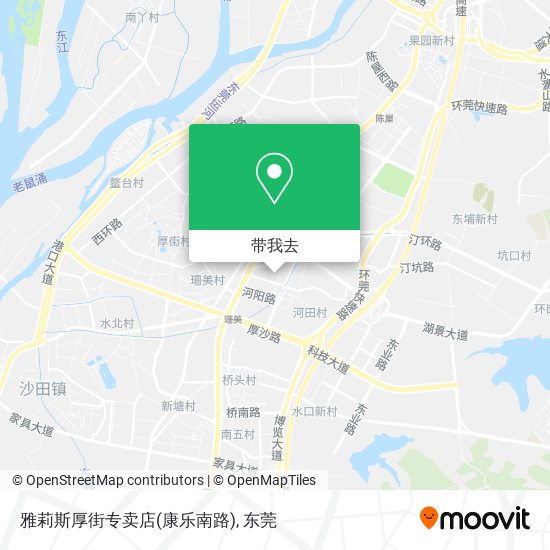 雅莉斯厚街专卖店(康乐南路)地图