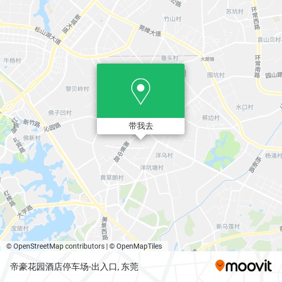 帝豪花园酒店停车场-出入口地图