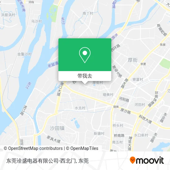 东莞诠盛电器有限公司-西北门地图
