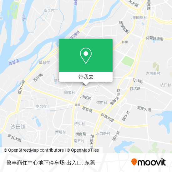 盈丰商住中心地下停车场-出入口地图