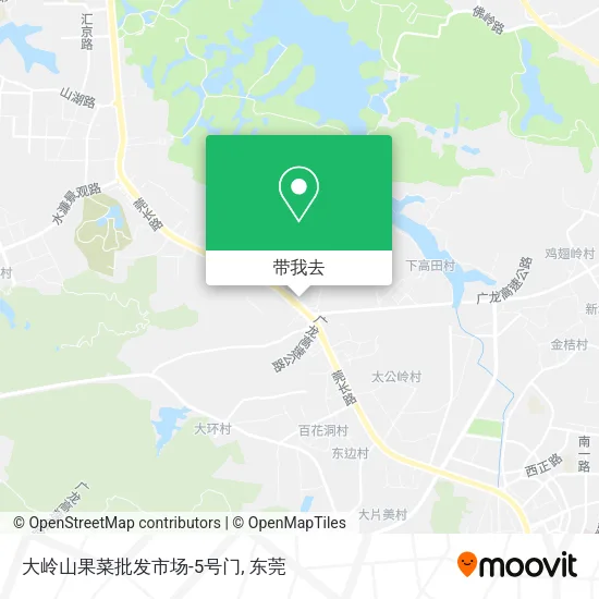 大岭山果菜批发市场-5号门地图