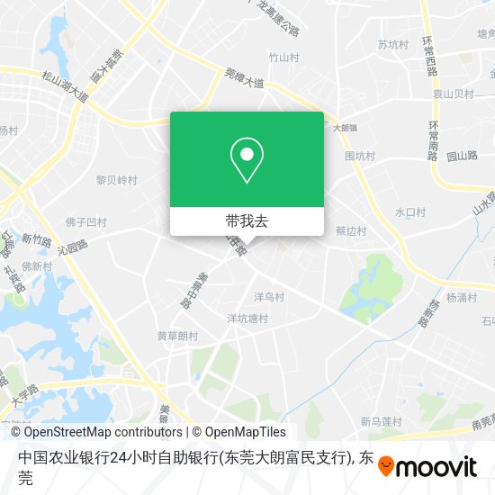 中国农业银行24小时自助银行(东莞大朗富民支行)地图