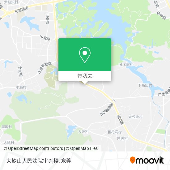 大岭山人民法院审判楼地图