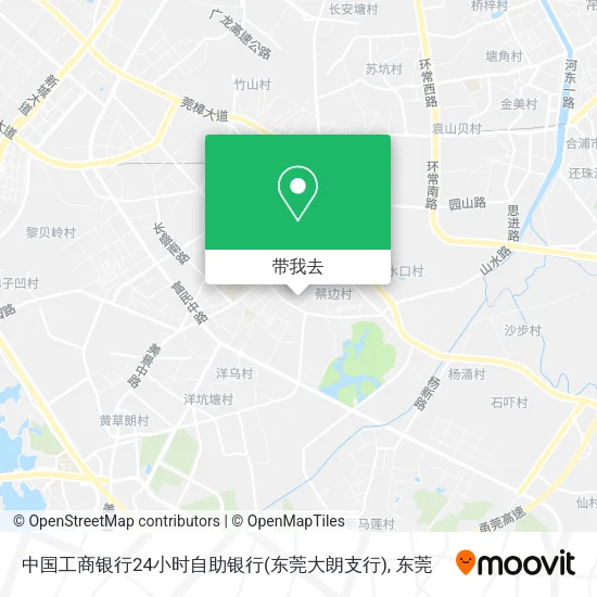 中国工商银行24小时自助银行(东莞大朗支行)地图