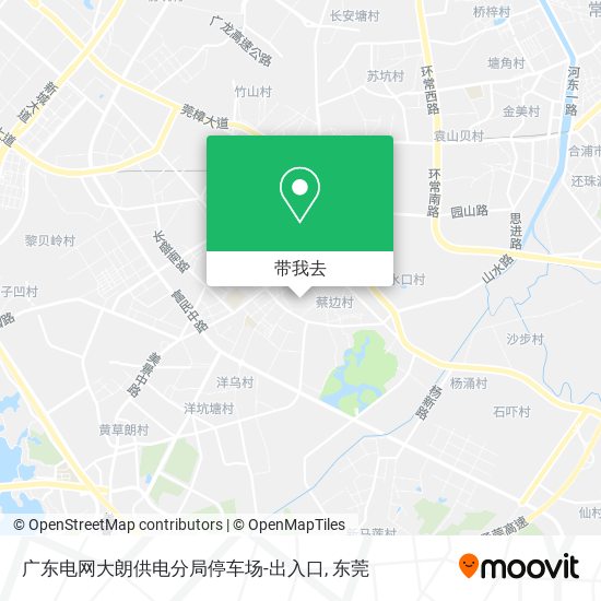 广东电网大朗供电分局停车场-出入口地图