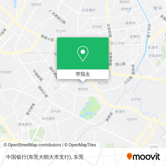 中国银行(东莞大朗大市支行)地图
