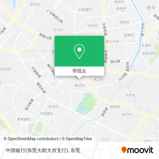 中国银行(东莞大朗大市支行)地图