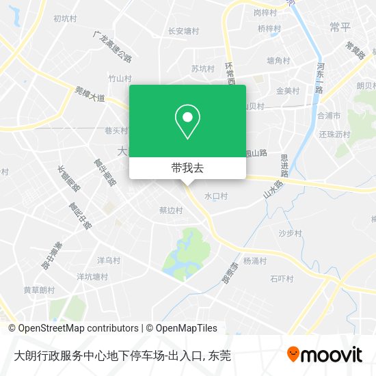 大朗行政服务中心地下停车场-出入口地图