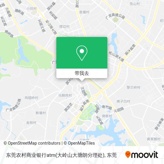 东莞农村商业银行atm(大岭山大塘朗分理处)地图