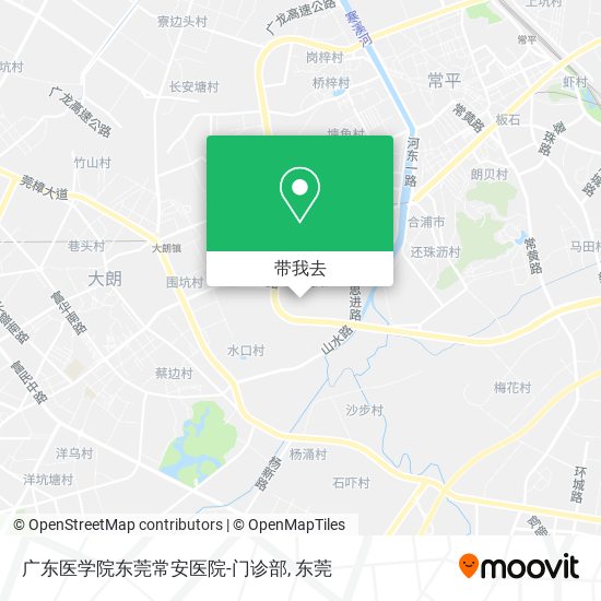 广东医学院东莞常安医院-门诊部地图