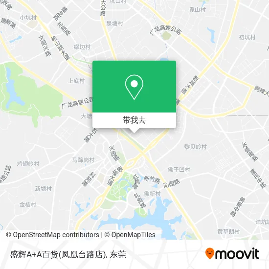 盛辉A+A百货(凤凰台路店)地图