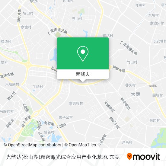 光韵达(松山湖)精密激光综合应用产业化基地地图
