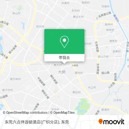 东莞六点伴连锁酒店(广织分店)地图