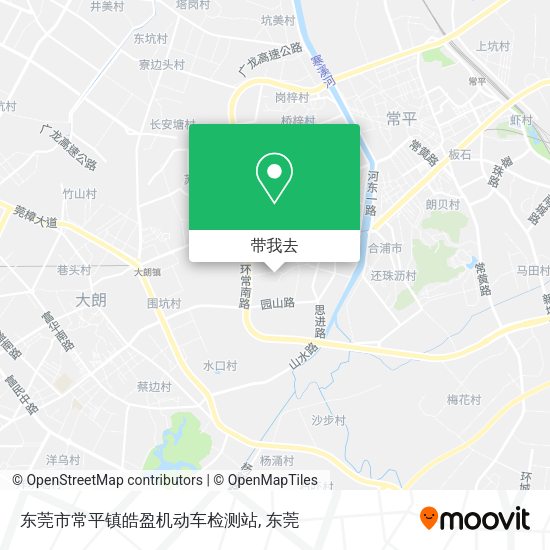东莞市常平镇皓盈机动车检测站地图