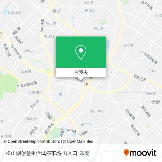 松山湖创意生活城停车场-出入口地图