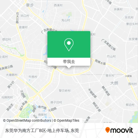 东莞华为南方工厂B区-地上停车场地图