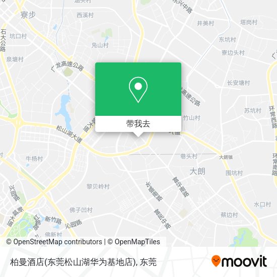 柏曼酒店(东莞松山湖华为基地店)地图
