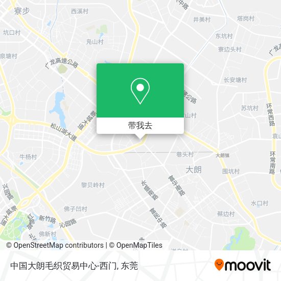 中国大朗毛织贸易中心-西门地图