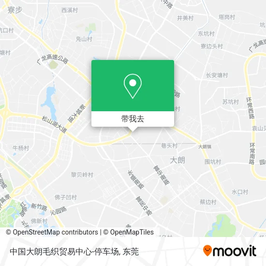 中国大朗毛织贸易中心-停车场地图
