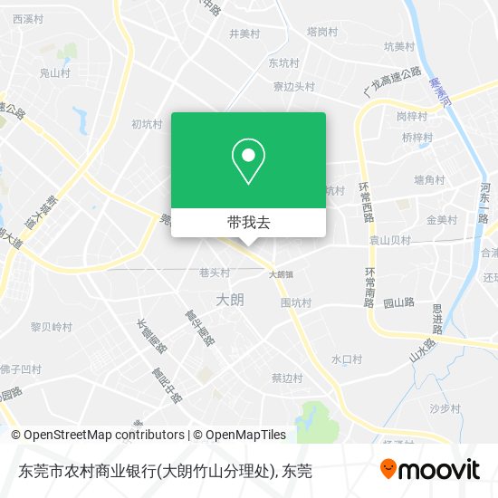 东莞市农村商业银行(大朗竹山分理处)地图