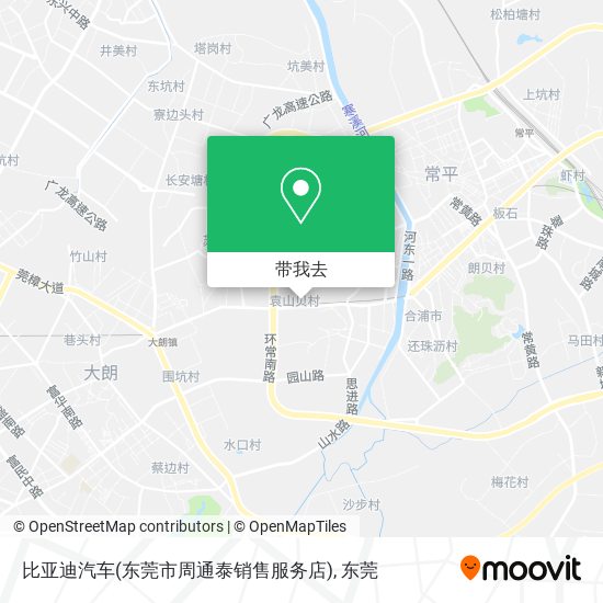 比亚迪汽车(东莞市周通泰销售服务店)地图