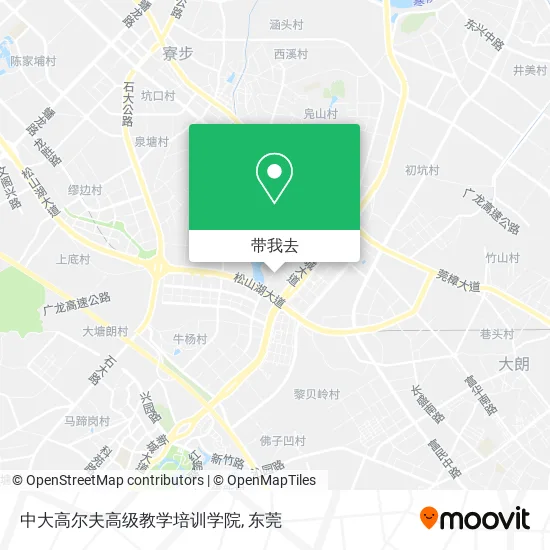 中大高尔夫高级教学培训学院地图