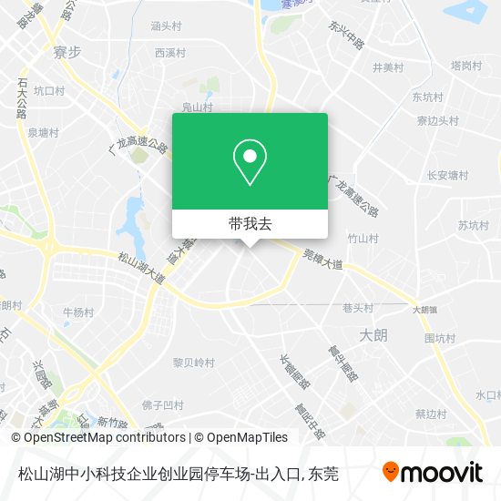 松山湖中小科技企业创业园停车场-出入口地图