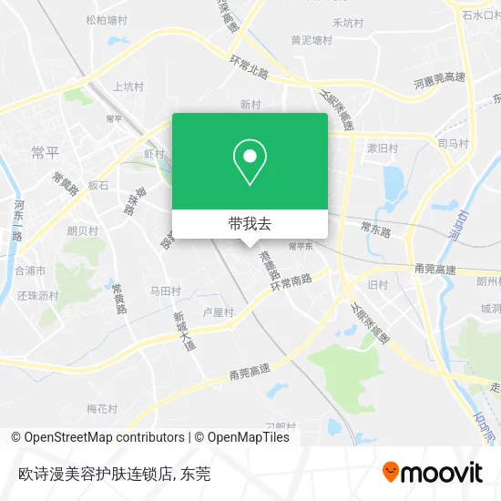 欧诗漫美容护肤连锁店地图