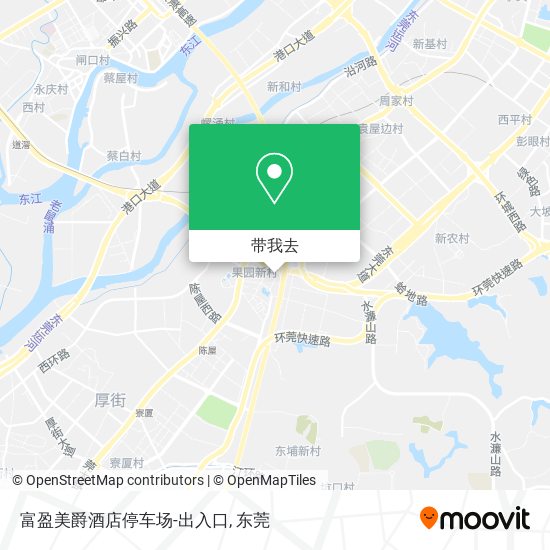 富盈美爵酒店停车场-出入口地图